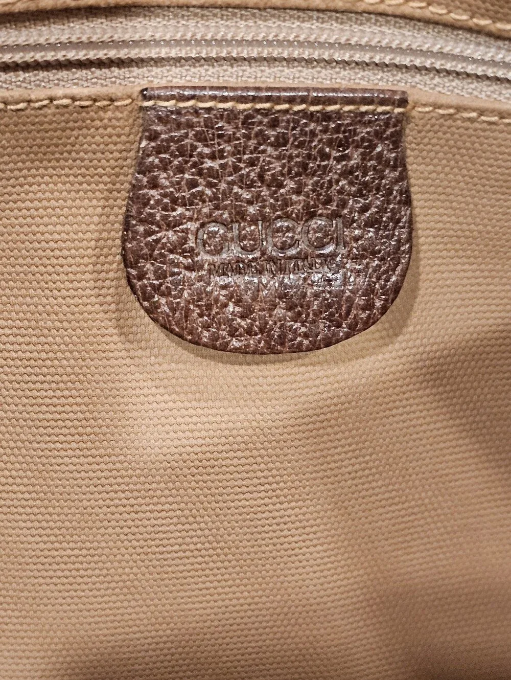 Gucci Vintage GG Supreme Canvas and Leather Clutch Toiletry Bag Unisex